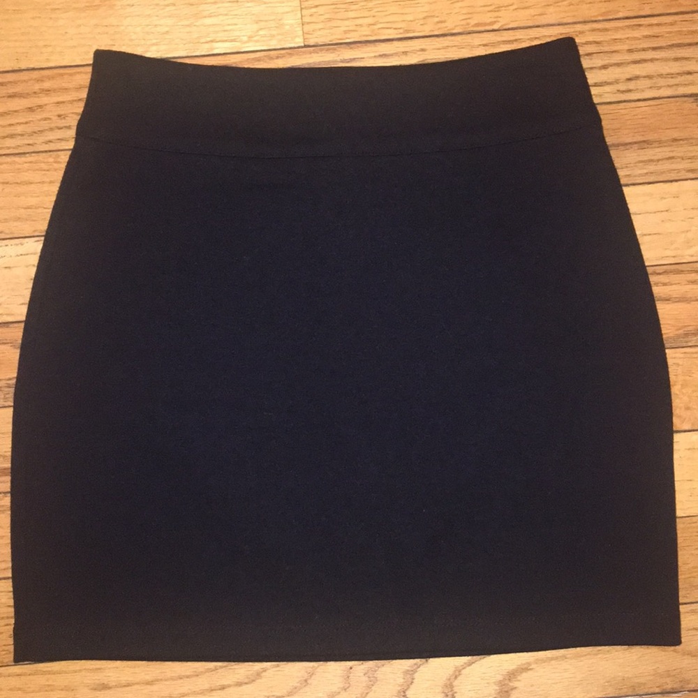 Black mini skirt
